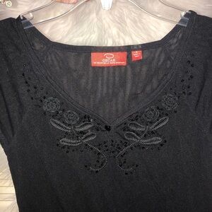 Oscar de la renta mesh top